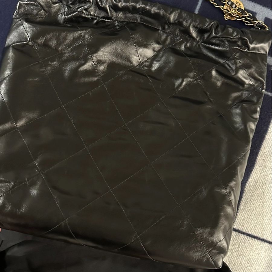 Chanel 22 黑金 大號 正品-1