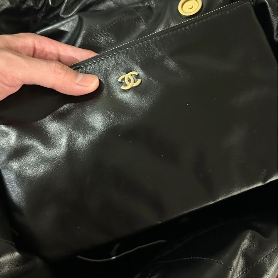 Chanel 22 黑金 大號 正品-5
