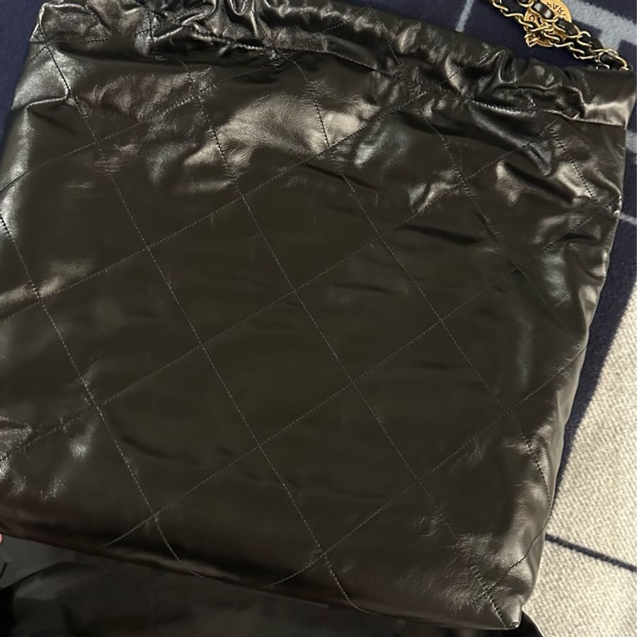 Chanel 22 黑金 大號 正品-8