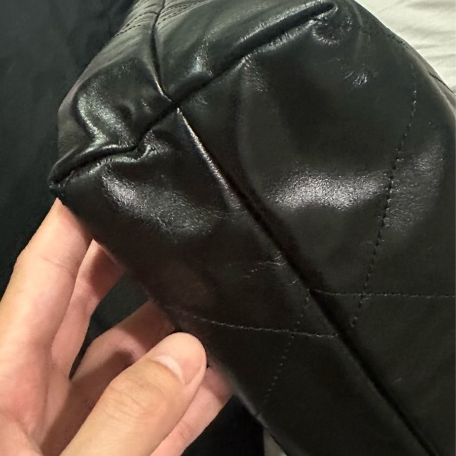 Chanel 22 黑金 大號 正品-10