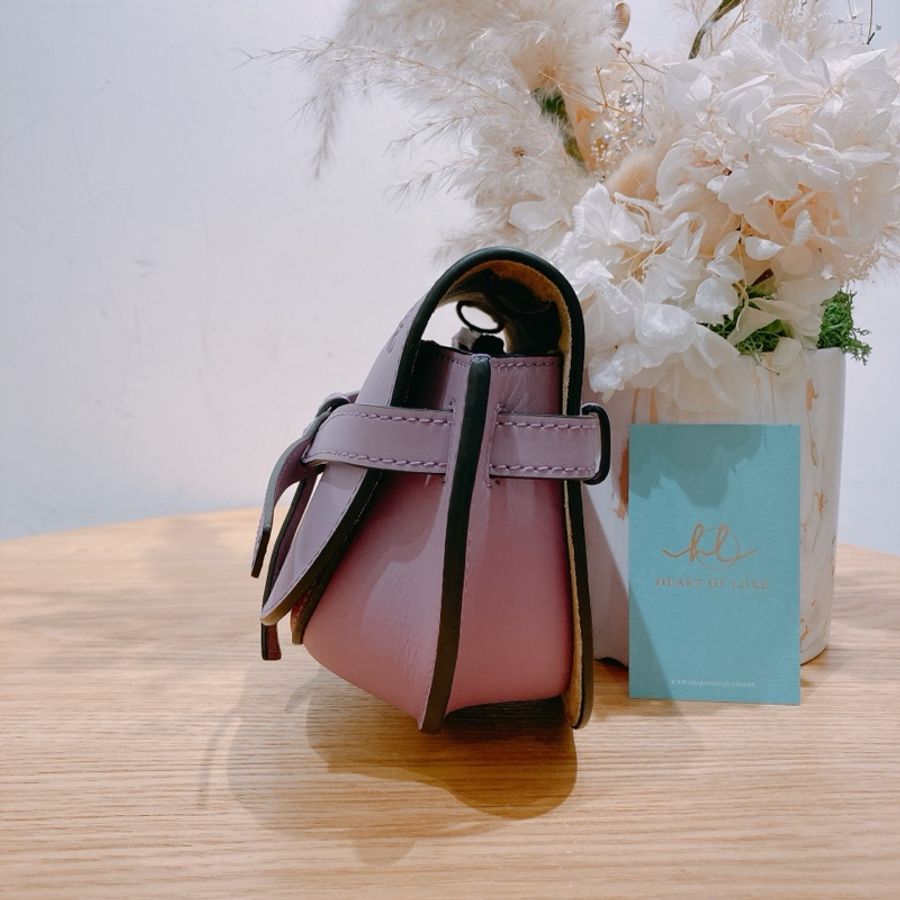 LOEWE 羅意威迷你不織布帶包包DUAL GATE MINI BAG CALFSKIN-3