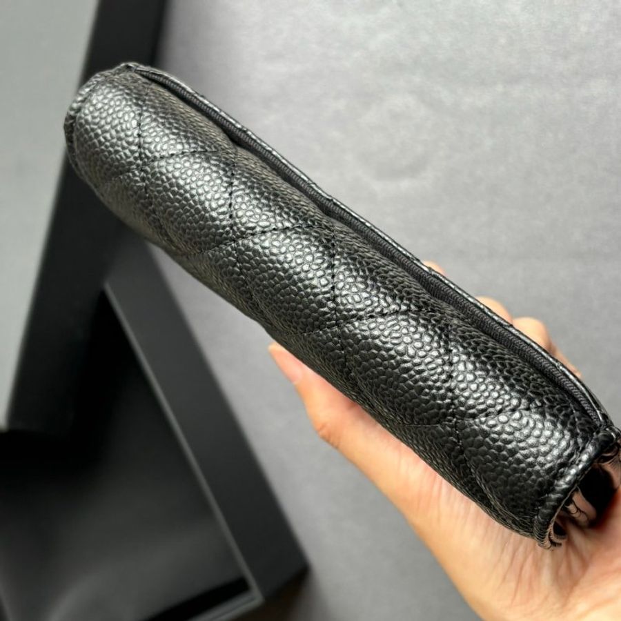 ::CHANEL:: 黑金 口蓋三摺中夾-5