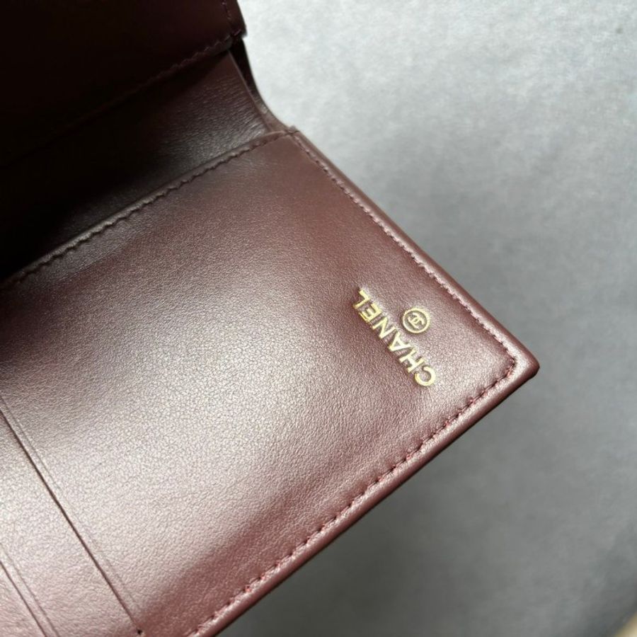::CHANEL:: 黑金 口蓋三摺中夾-7