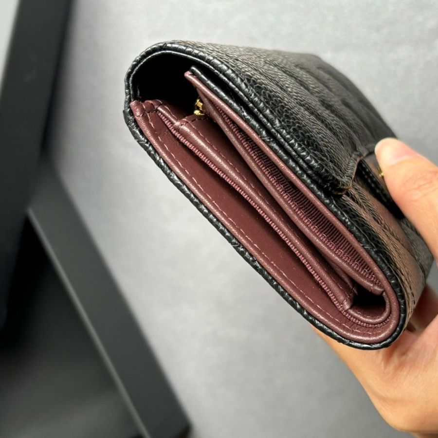 ::CHANEL:: 黑金 口蓋三摺中夾-13