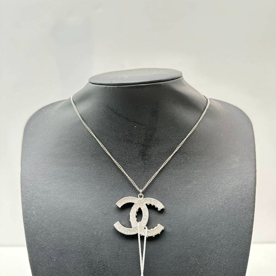 CHAENL 香奈兒 立體雙C鑲鑽造型 LOGO 造型項鍊/飾品-2