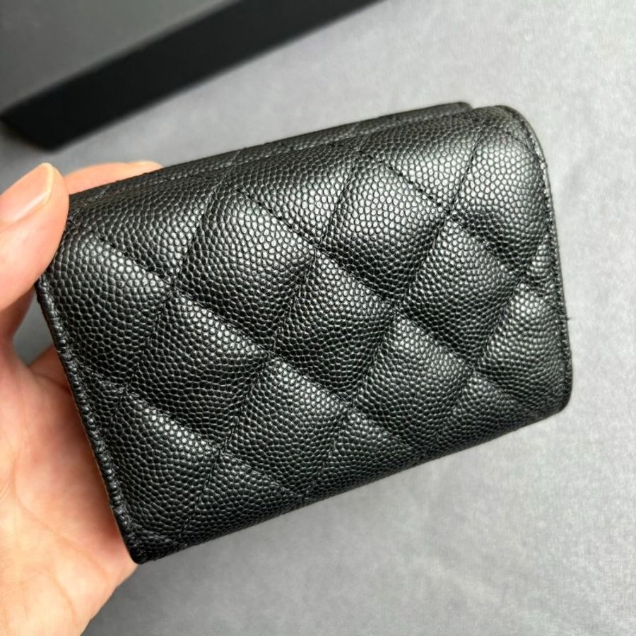 ::CHANEL:: MINI黑金三摺短夾-13