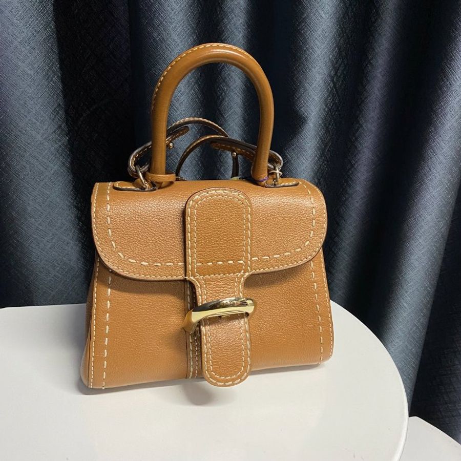 DELVAUX  棕色BRILLANT  手提肩背兩用包-0