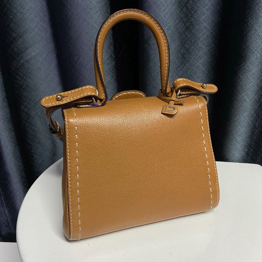 DELVAUX  棕色BRILLANT  手提肩背兩用包-1