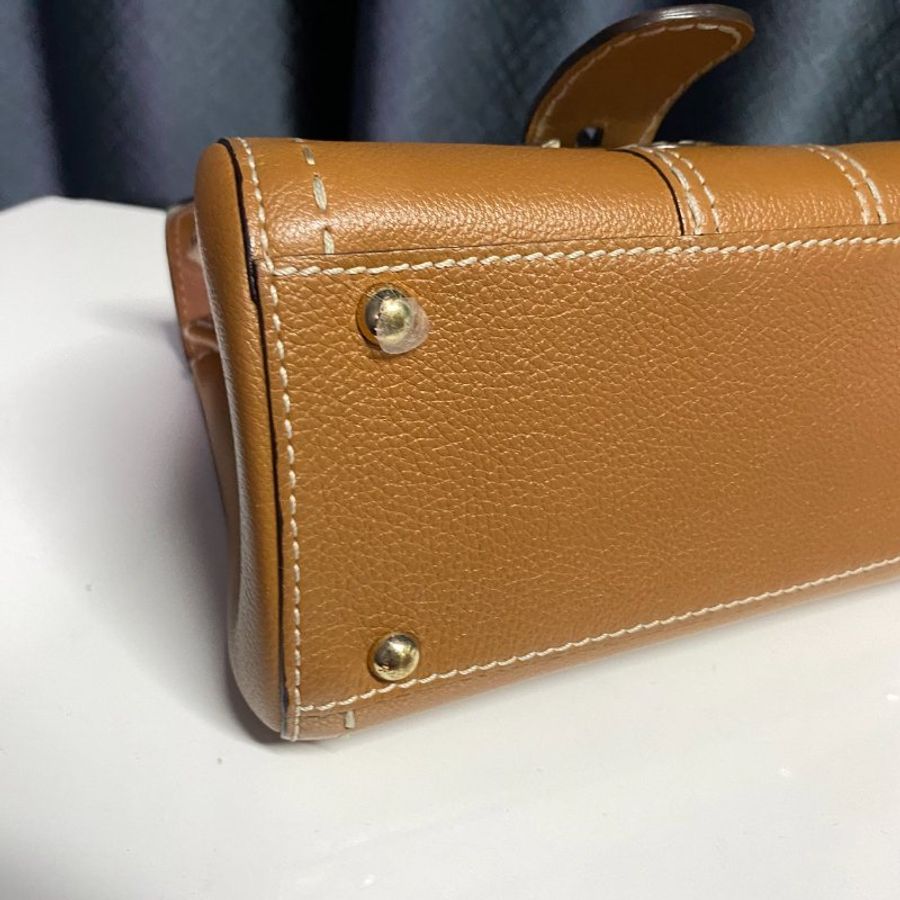 DELVAUX  棕色BRILLANT  手提肩背兩用包-4