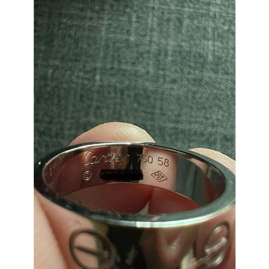 Cartier卡地亞 love系列戒指 Au750 18K金 戒圍58-4