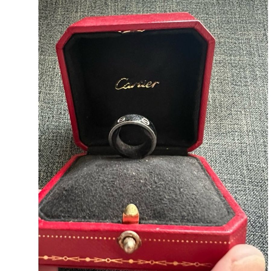 Cartier卡地亞 love系列戒指 Au750 18K金 戒圍58-11