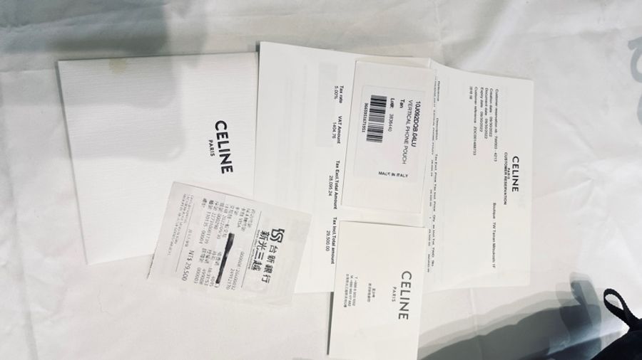 CELINE TRIOMPHE帆布凱旋門LOGO金釦手機包-23