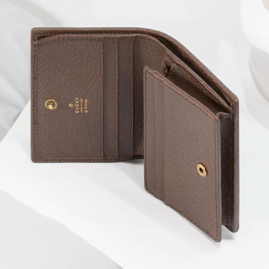 GUCCI Card Case 三隻小豬短夾零錢包//焦糖色-3
