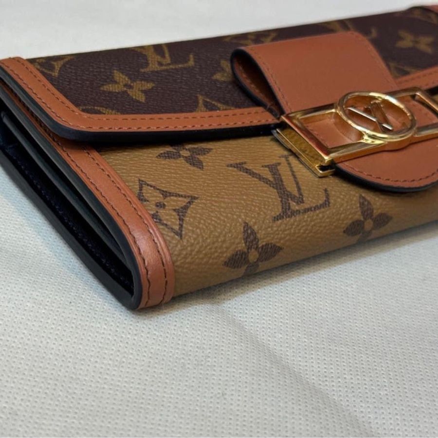 LV 新款 拼色 老花 零錢袋 發財長夾 m46645 達芙妮 95新 原價40900 割愛29800找這款的快買 🤎 🤎附盒子、購證、防塵套 正常使用痕跡 高標繞道-7