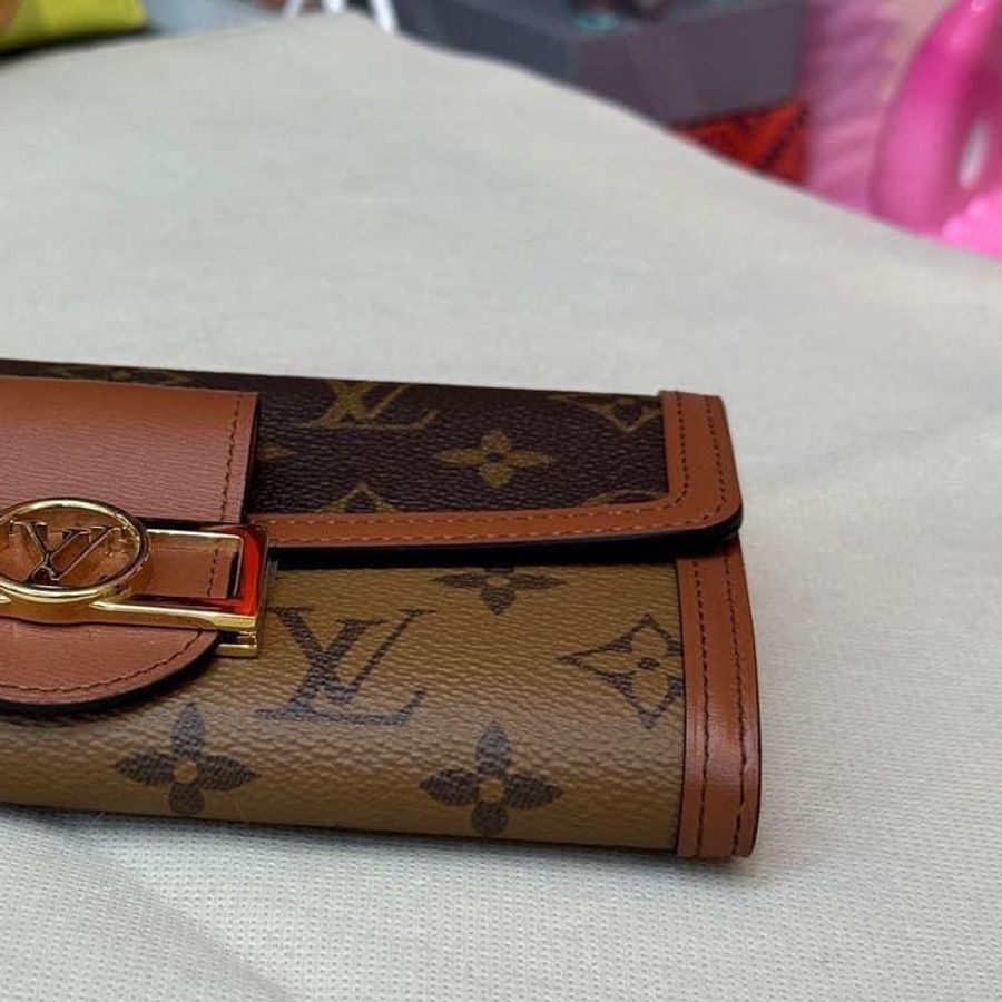 LV 新款 拼色 老花 零錢袋 發財長夾 m46645 達芙妮 95新 原價40900 割愛29800找這款的快買 🤎 🤎附盒子、購證、防塵套 正常使用痕跡 高標繞道-8