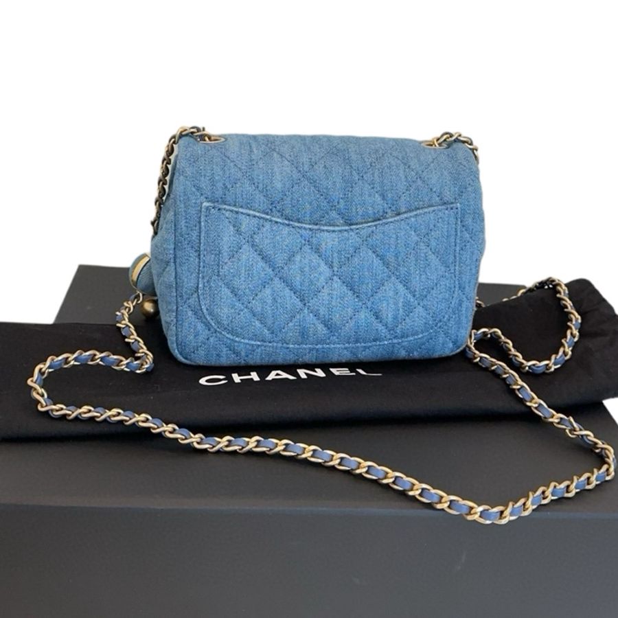 Chanel Square 17cm 牛仔方胖金球-1