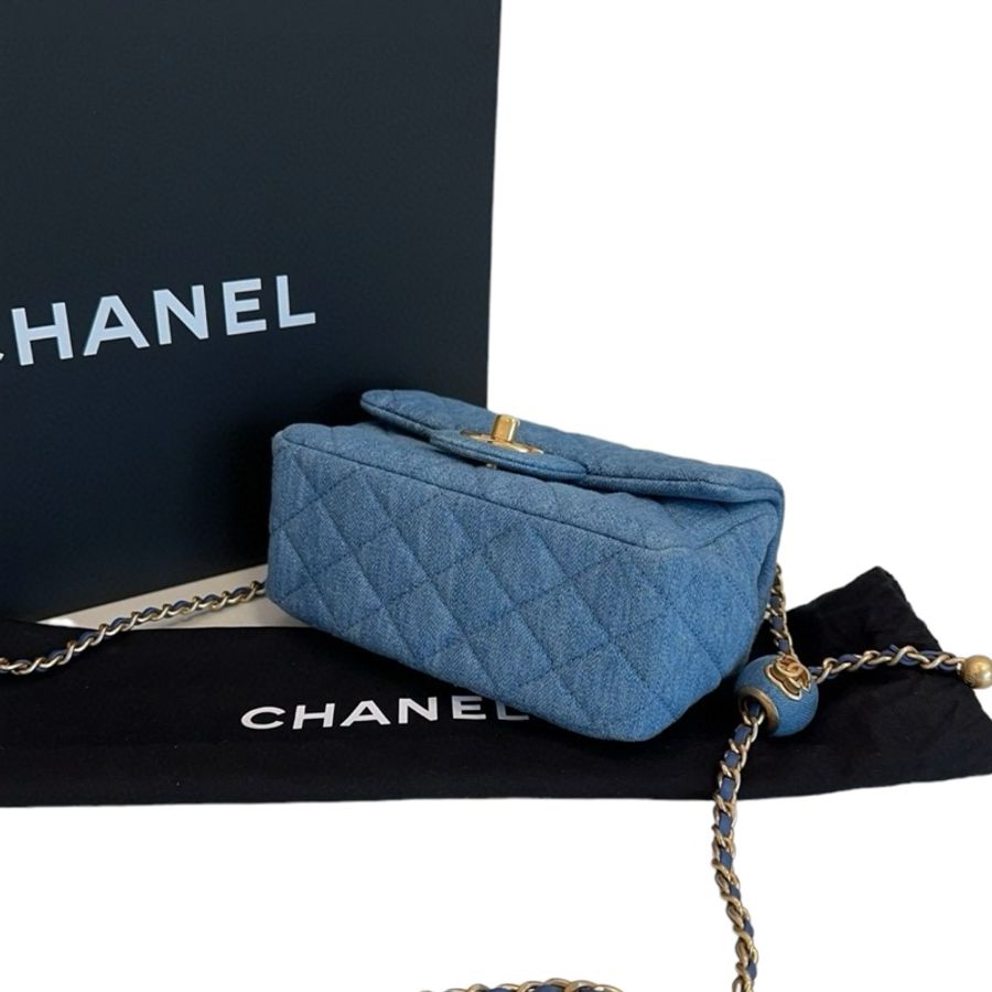 Chanel Square 17cm 牛仔方胖金球-2
