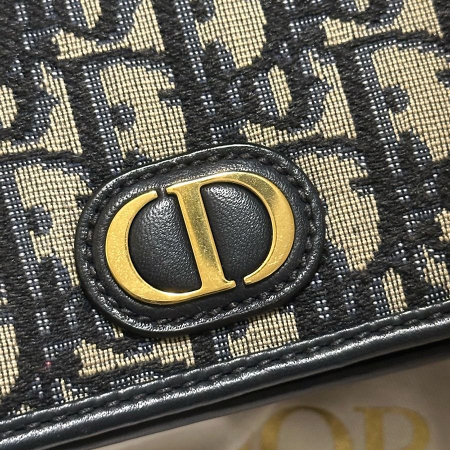 Dior 30 MONTAIGNE經典老花蒙田Nano 迷你鏈條包 可議價-3
