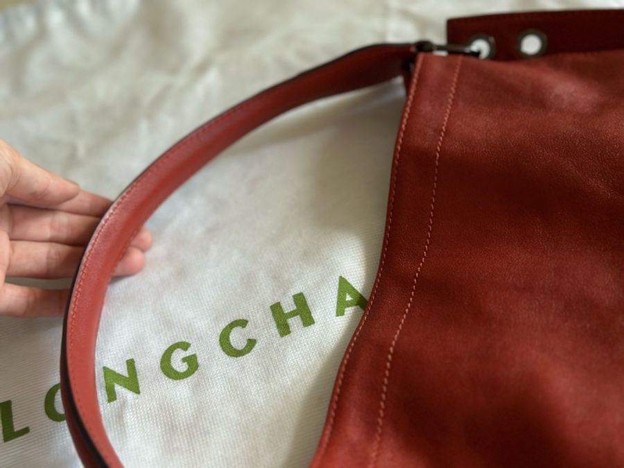 【極新】longchamp 3d系列水桶包|紅棕色-5