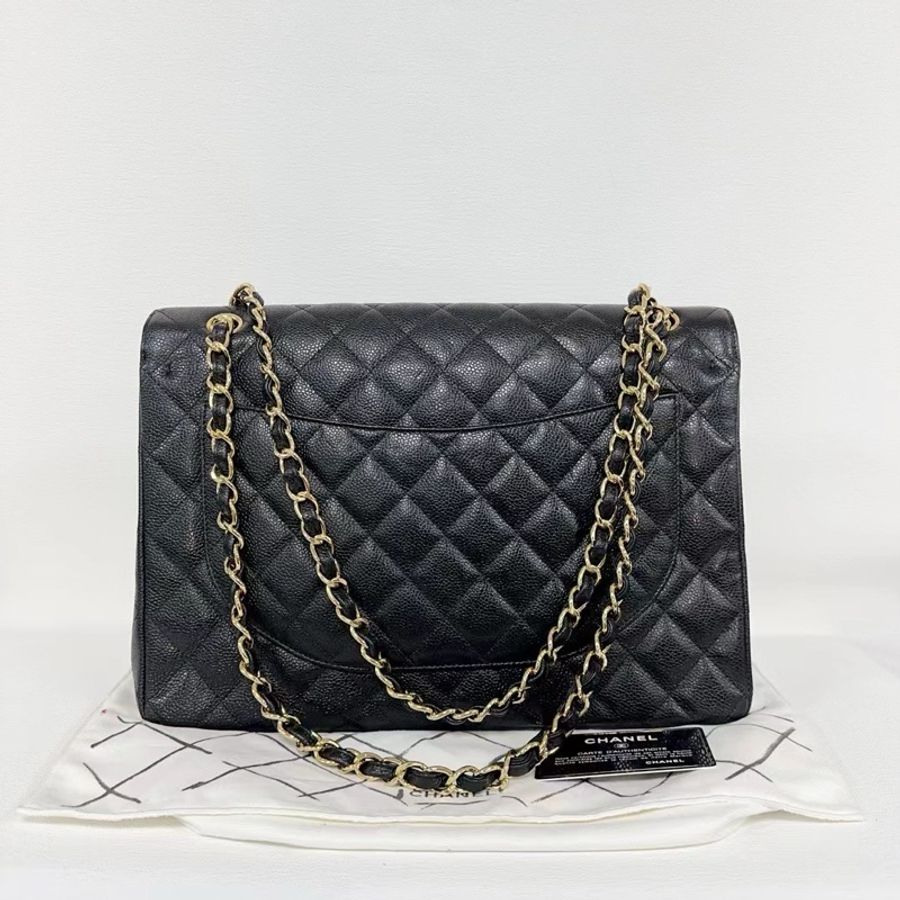 Chanel Jumbo 牛皮金扣-1