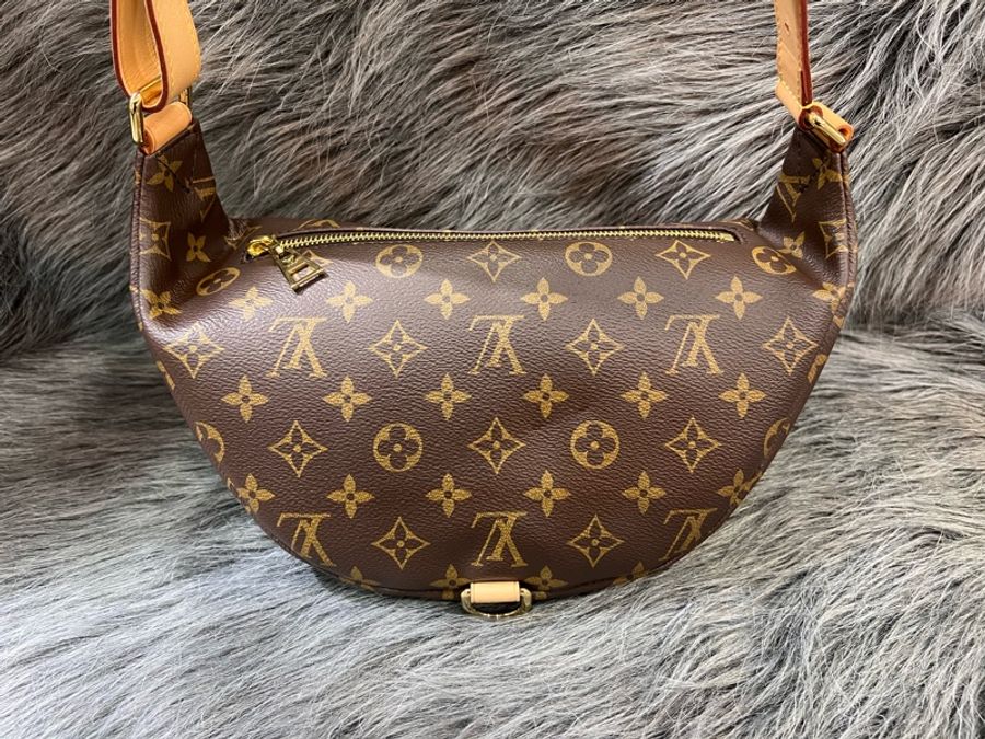 LV M43644 原花 老花 金釦 Bumbag 腰包 胸口包 霹靂 絕版-1