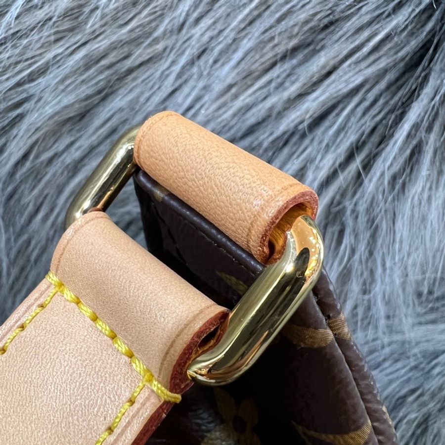 LV M43644 原花 老花 金釦 Bumbag 腰包 胸口包 霹靂 絕版-10