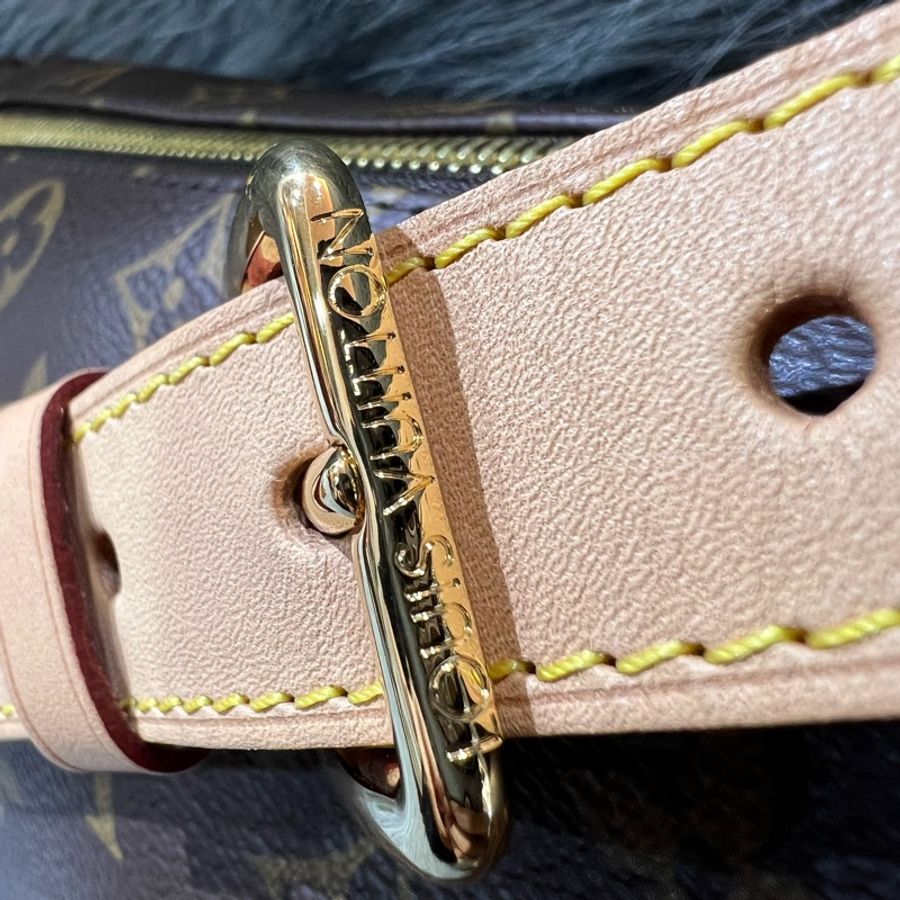 LV M43644 原花 老花 金釦 Bumbag 腰包 胸口包 霹靂 絕版-11