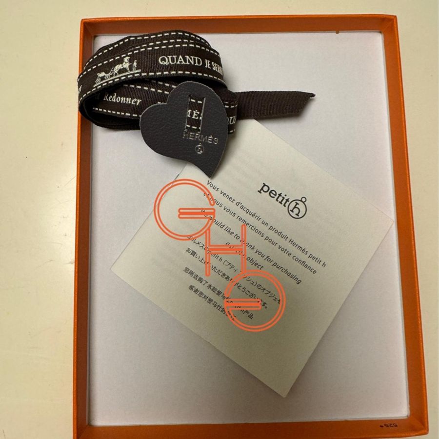 Hermès petit H bag charm - Dalmatien斑點狗雙面袋掛飾(啡色和芥辣黃色)( Brand New )-3
