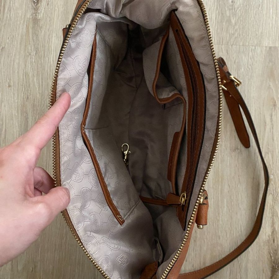 MK  Michael Kors  真皮焦糖色/手提/肩背/斜背-8