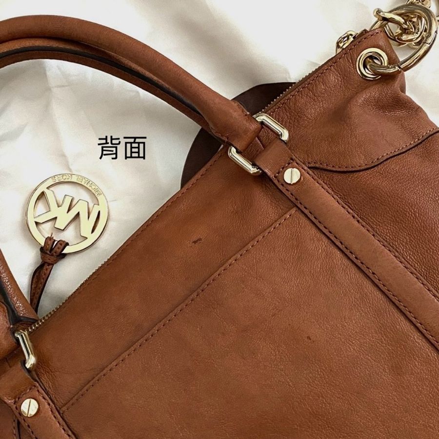 MK  Michael Kors  真皮焦糖色/手提/肩背/斜背-14