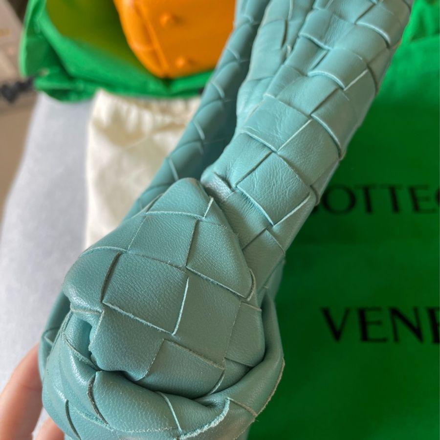 Bottega Veneta Mini Jodie 油畫藍 linoleum Intrecciato leather hobo bv-3