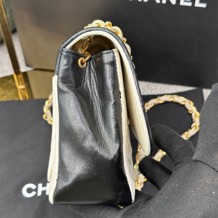 Chanel Cf20 熊貓配色黛妃斜背包🖤🤍🈶雷標🈶子袋-9