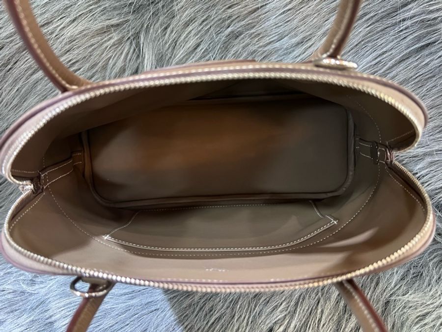 Hermes 18Etoupe 大象灰 TC皮 銀釦 Bolide 31 柏麗 手提包 肩背包 貝殼包-13