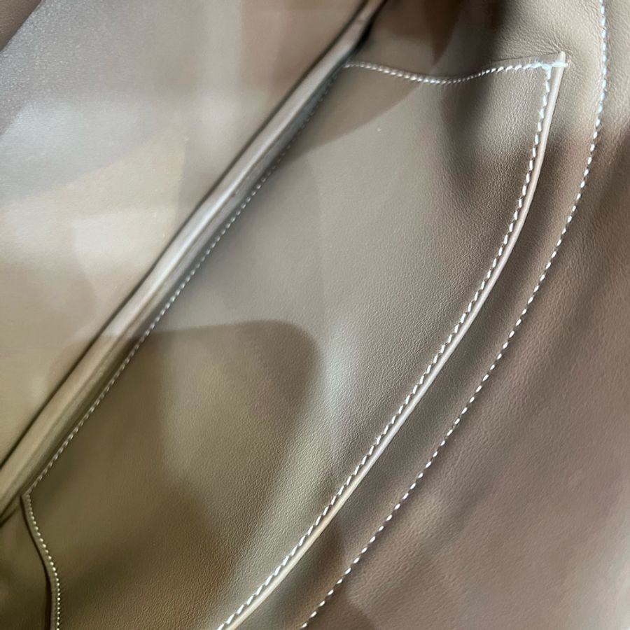 Hermes 18Etoupe 大象灰 TC皮 銀釦 Bolide 31 柏麗 手提包 肩背包 貝殼包-16