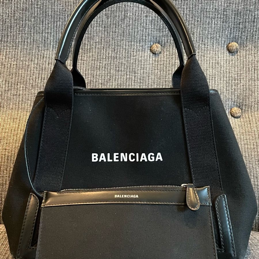 Balanciage 黑色帆布托特包-0