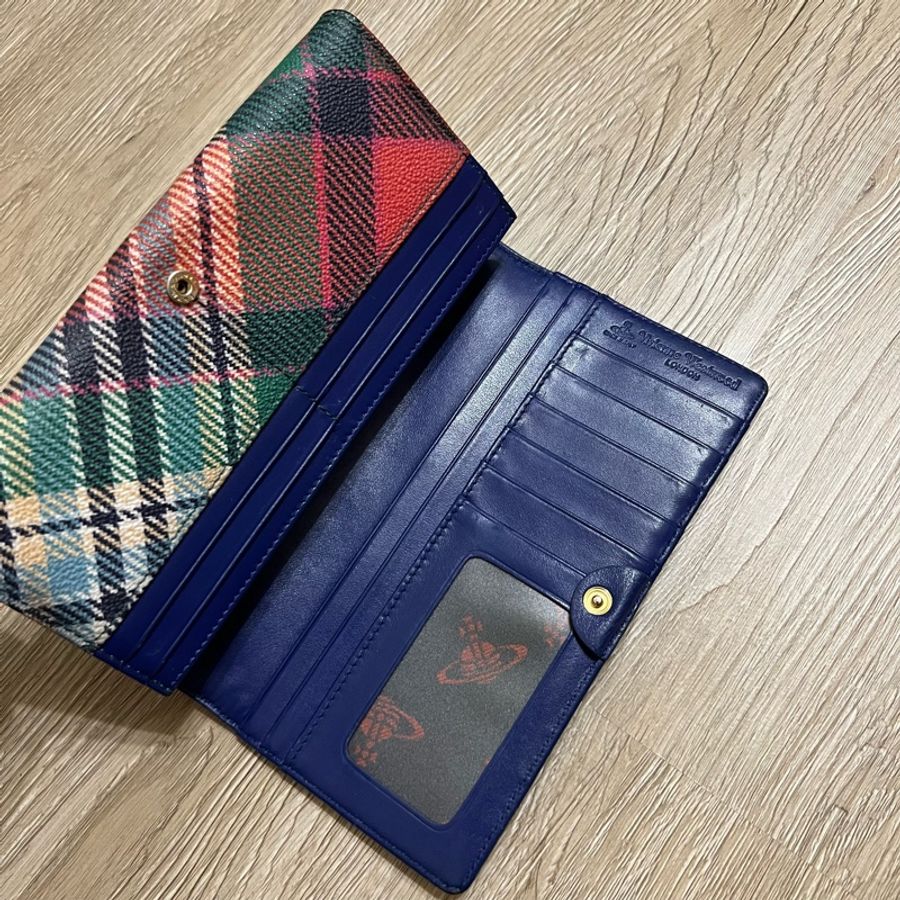 瑞奇二手精品 vivienne westwood 牛皮防刮 長夾 美品-3