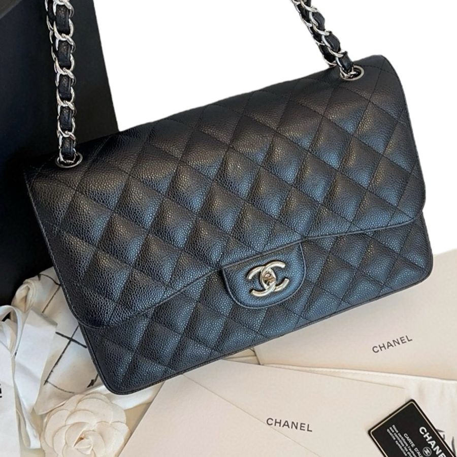 Chanel Caviar Jumbo 銀扣-3