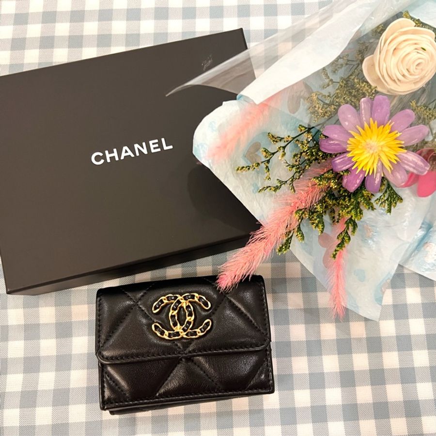 Chanel 19 Mini三折皮夾-0