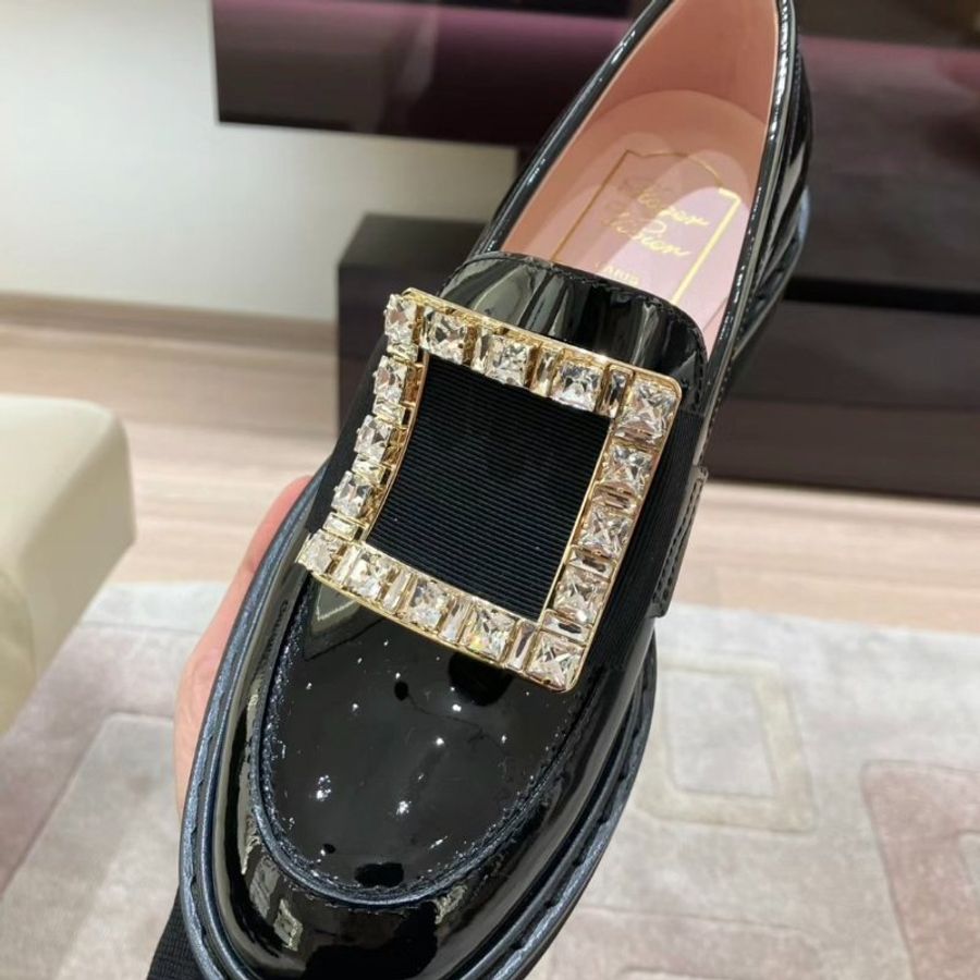 Roger Vivier 女款Viv Rangers 鑽釦樂福鞋 增高4.5公分 黑色 IT 35/35.5/36/36.5/37/37.5/38/39《2024季度 》-5
