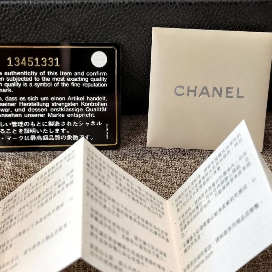 Chanel 口蓋包 中型 牛皮銀色鍊-9