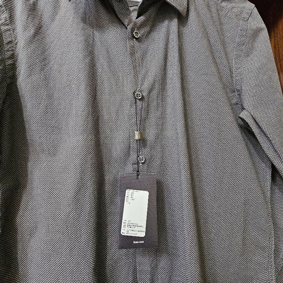 BOSS Slim fit 男仕休閒襯衫(黑色)US 14.5A-9
