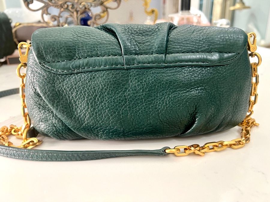 Marc Jacobs 復古銅牌鋼印綠肩背 / 斜跨包-2