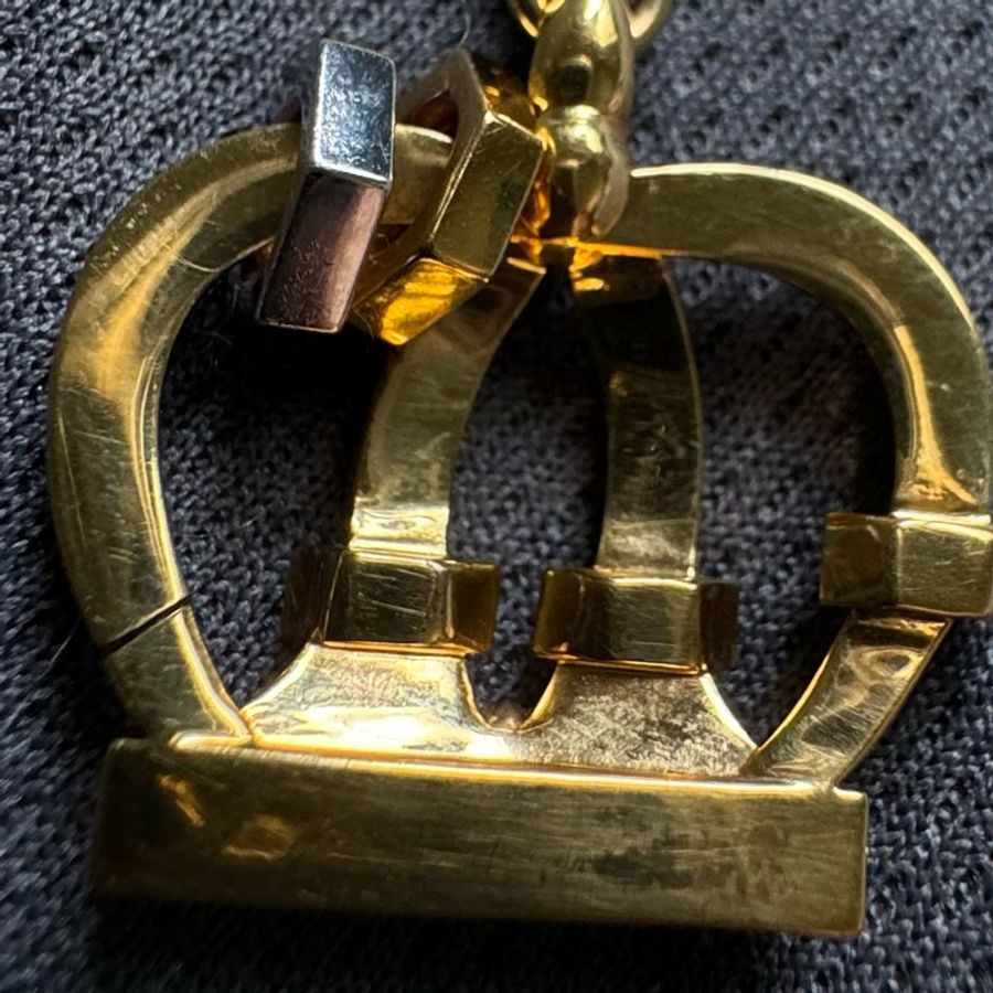 🙏求變現🙏VERSACE 范思哲 凡賽斯 皇冠造型 項鍊 二手正品-7