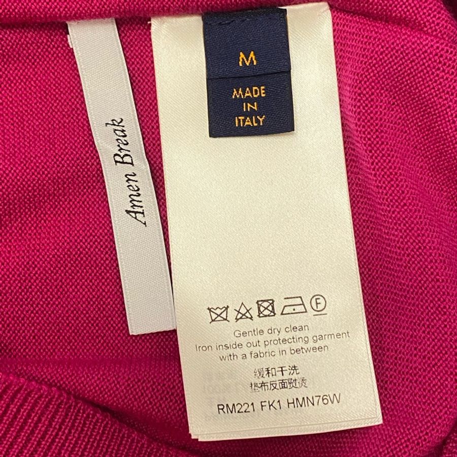 Louis Vuitton LV Amen Break pink wool turtleneck sweater M 毛衣-7