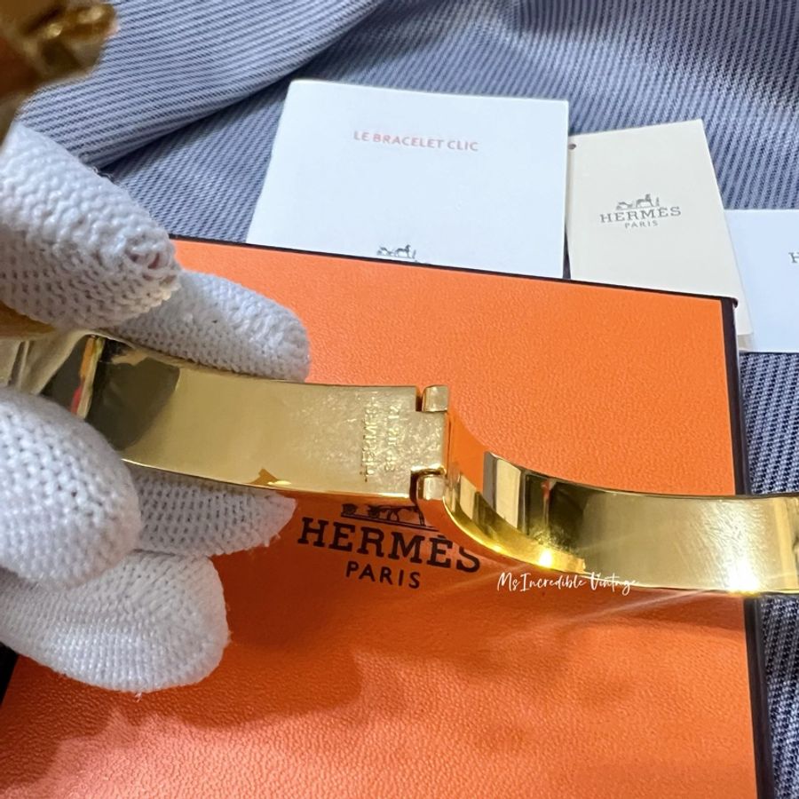 Hermes 黑金手鈪 Clic H Bracelet-36