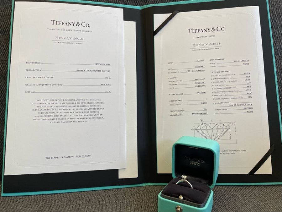 Tiffany & Co.經典六爪鑽戒50分-4