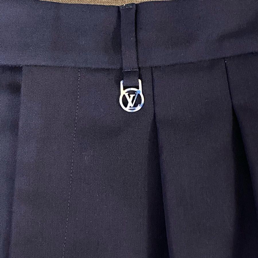 Louis Vuitton navy skater pleated shorts 40 短褲-3