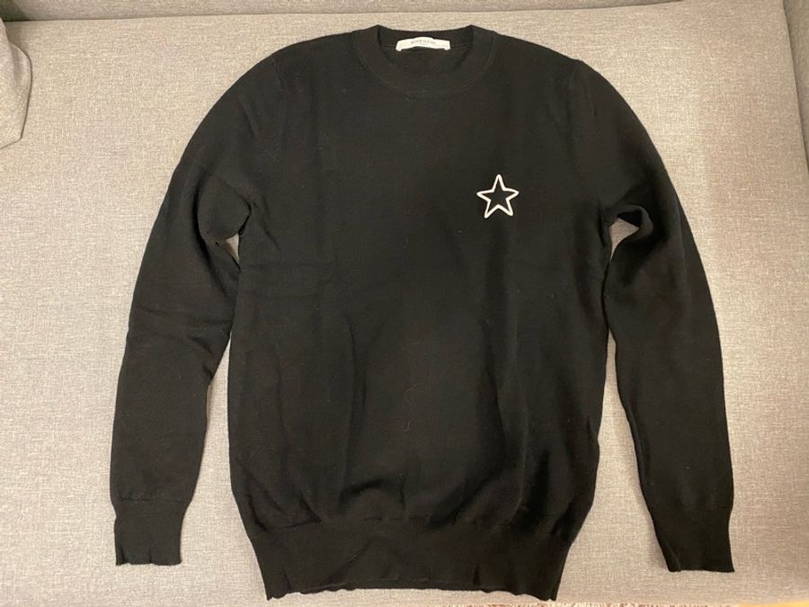 Givenchy star motif black cashmere sweater S 毛衣-2