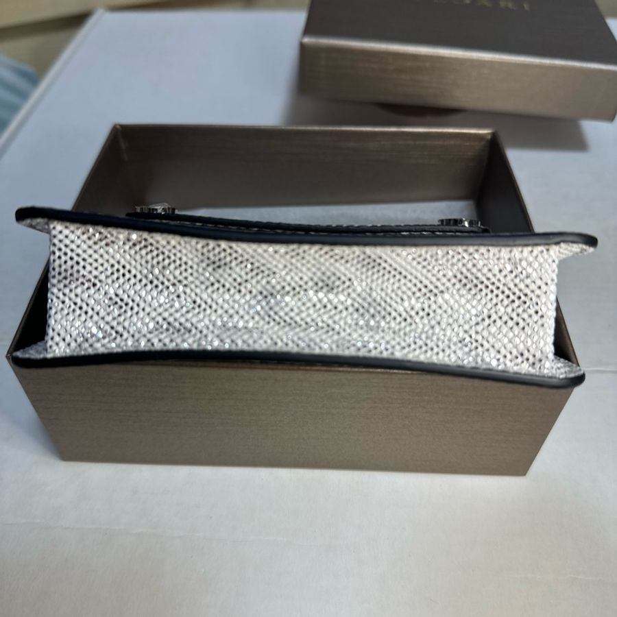寶格麗 BVLGARI Serpenti 銀色 經典水蛇皮 蛇頭小包 (可自行加裝於其他包款肩帶上或搭配皮帶變成小腰包使用)-7