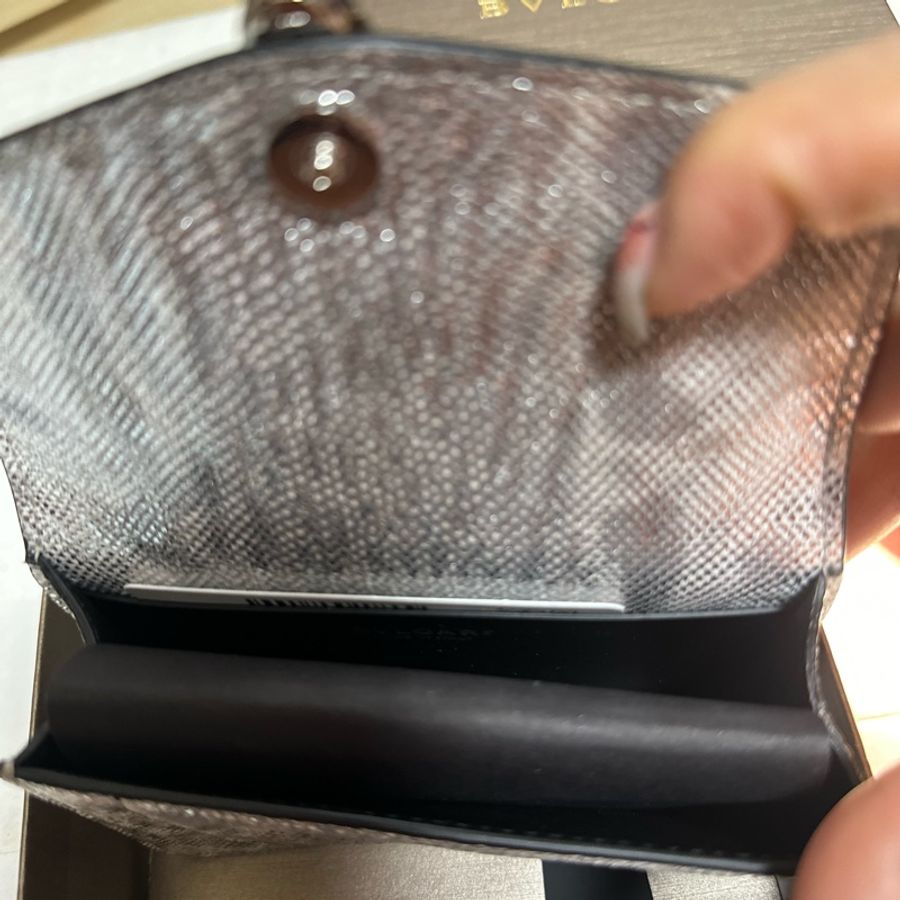 寶格麗 BVLGARI Serpenti 銀色 經典水蛇皮 蛇頭小包 (可自行加裝於其他包款肩帶上或搭配皮帶變成小腰包使用)-8